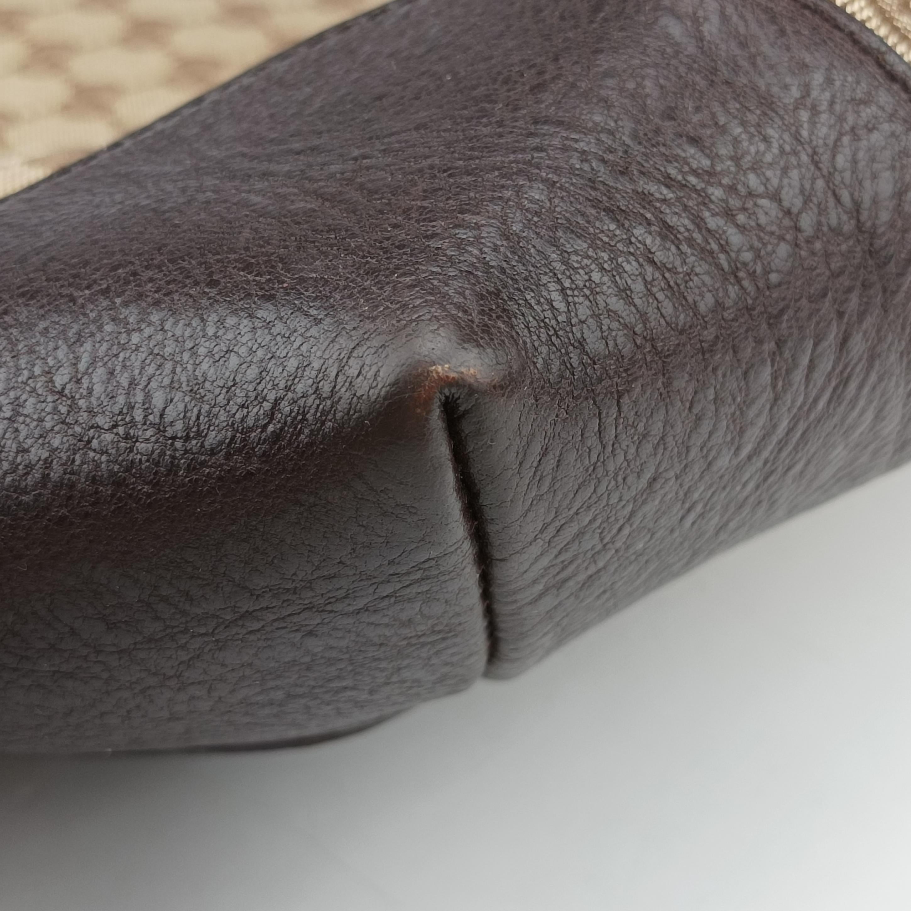 Secondhand Gucci GG Supreme Brown canvas×leather 247236 handbag | stylenewstar