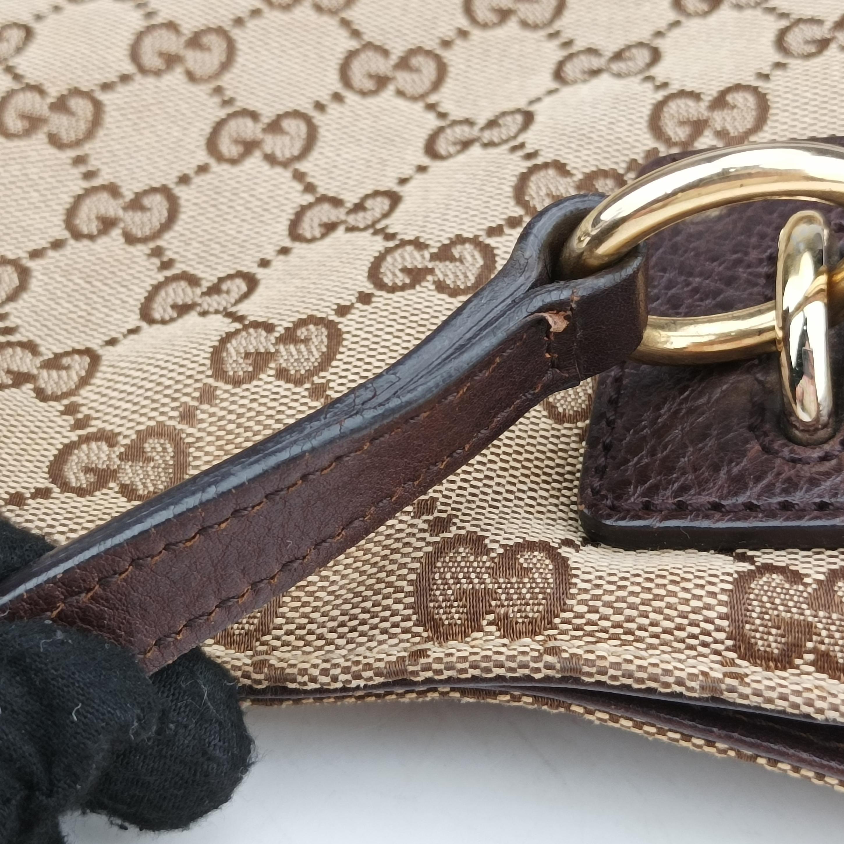 Secondhand Gucci GG Supreme Brown canvas×leather 247236 handbag | stylenewstar