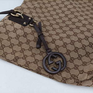 Secondhand Gucci GG Supreme Brown canvas×leather 247236 handbag | stylenewstar