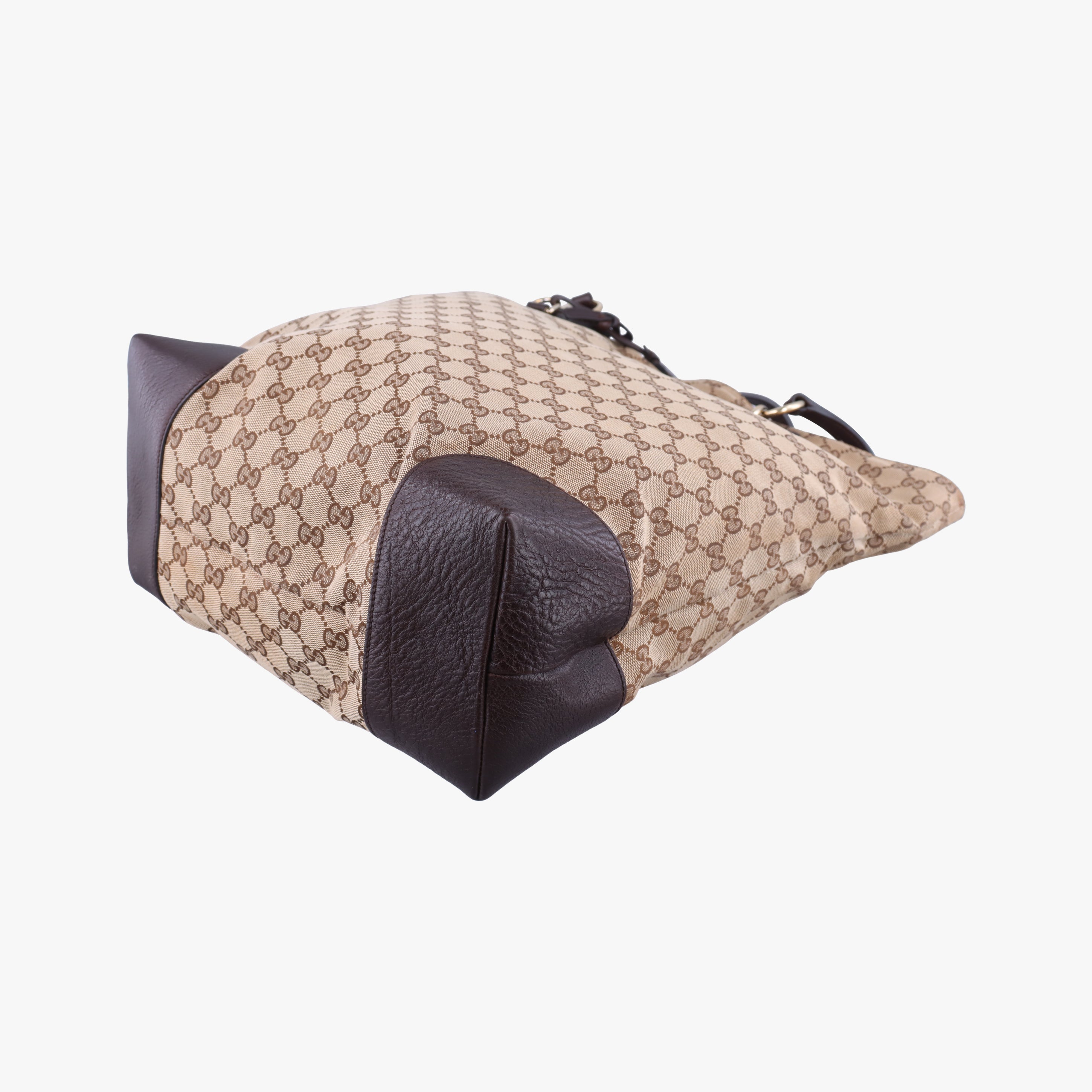 Secondhand Gucci GG Supreme Brown canvas×leather 247236 handbag | stylenewstar