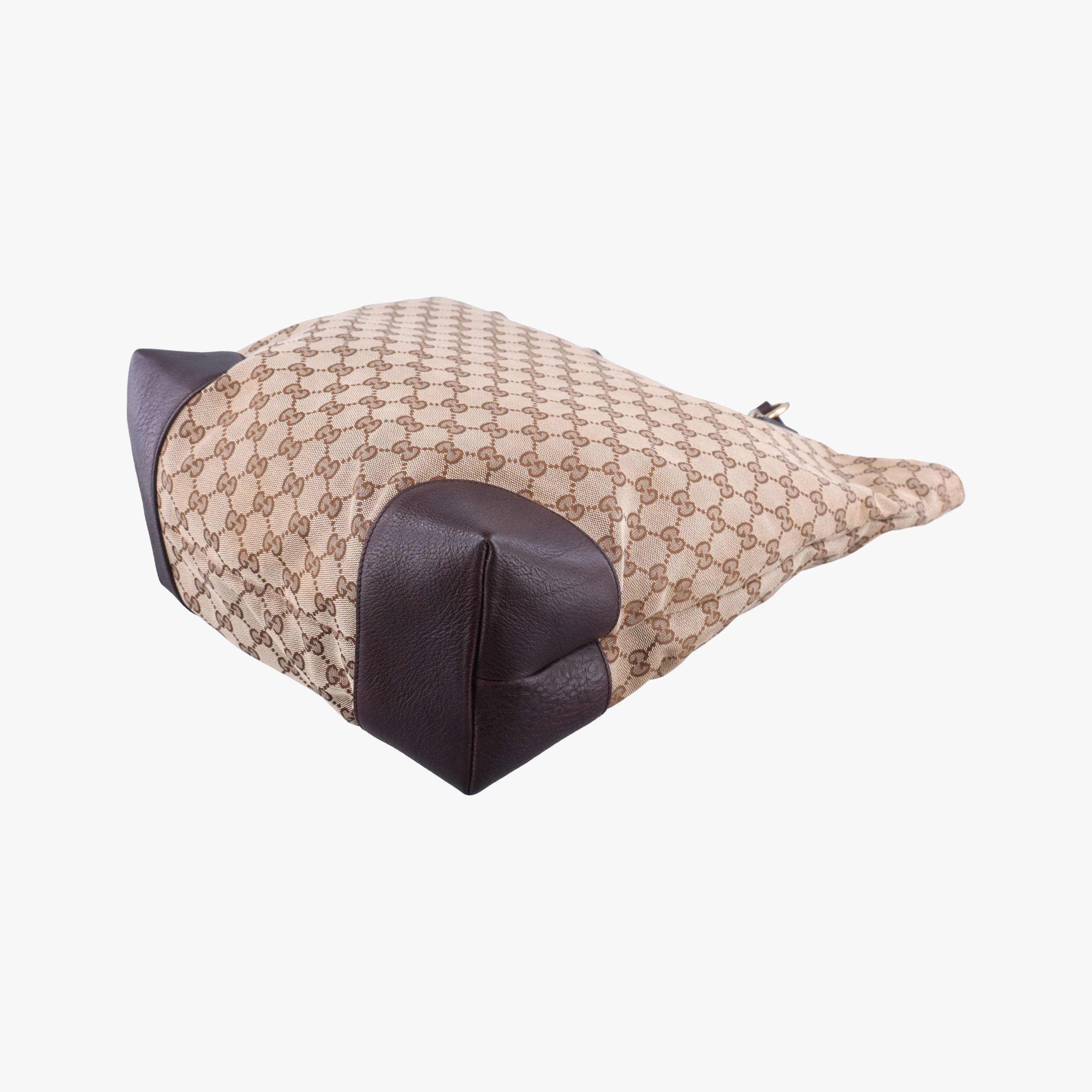 Secondhand Gucci GG Supreme Brown canvas×leather 247236 handbag | stylenewstar