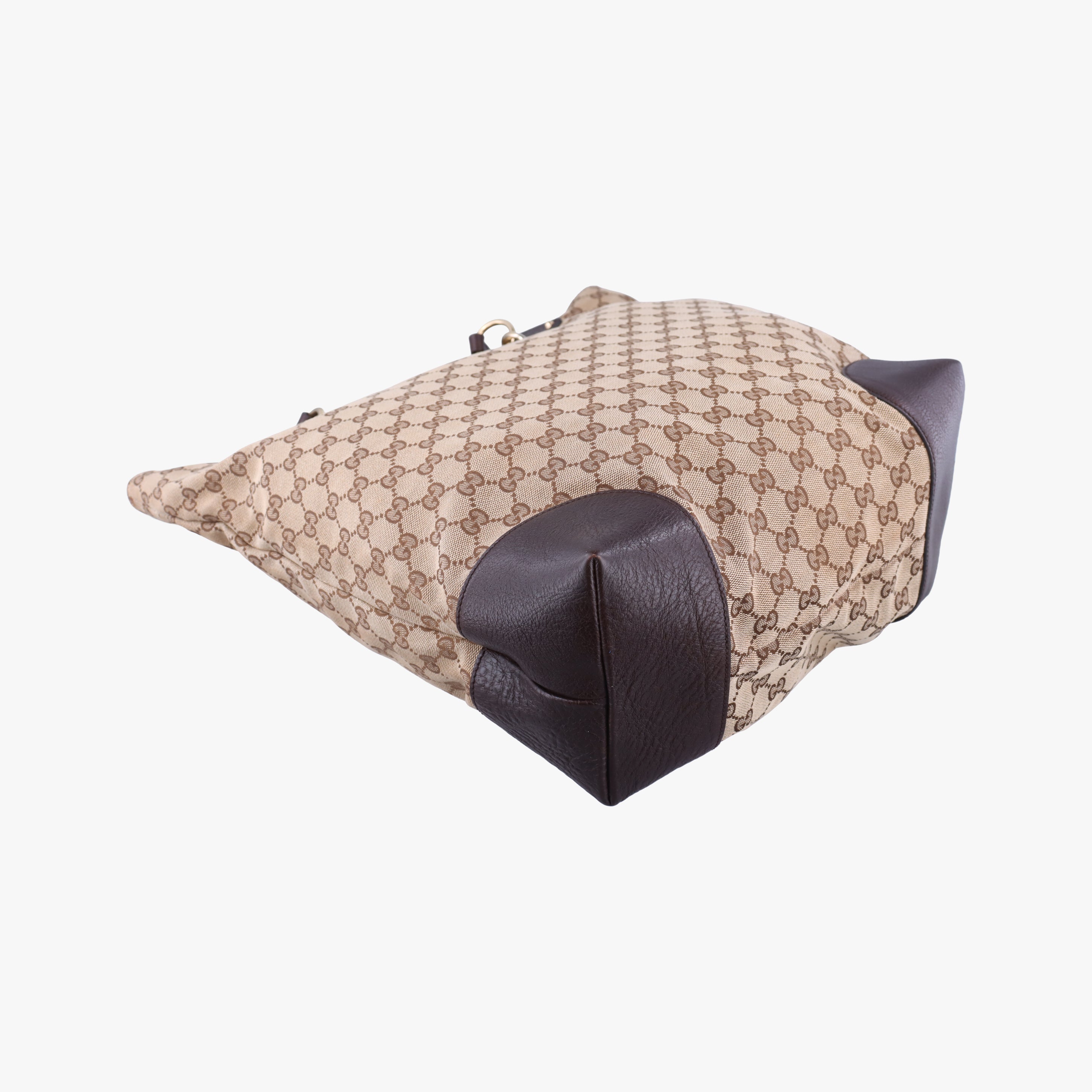 Secondhand Gucci GG Supreme Brown canvas×leather 247236 handbag | stylenewstar