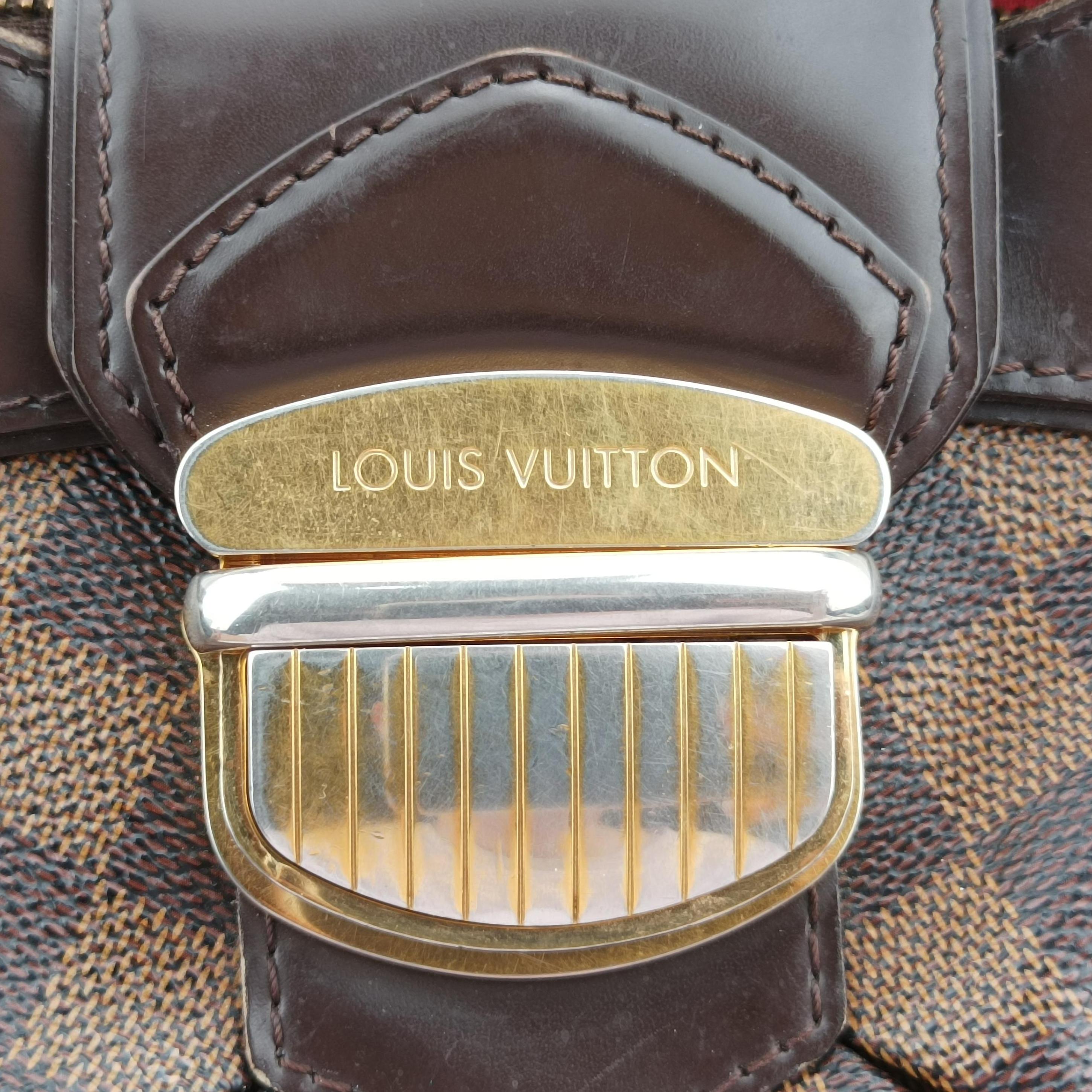 Pre-owned Louis Vuitton SISTINA MM EBENE Damier Canvas N41541 shoulderbag | stylenewstar
