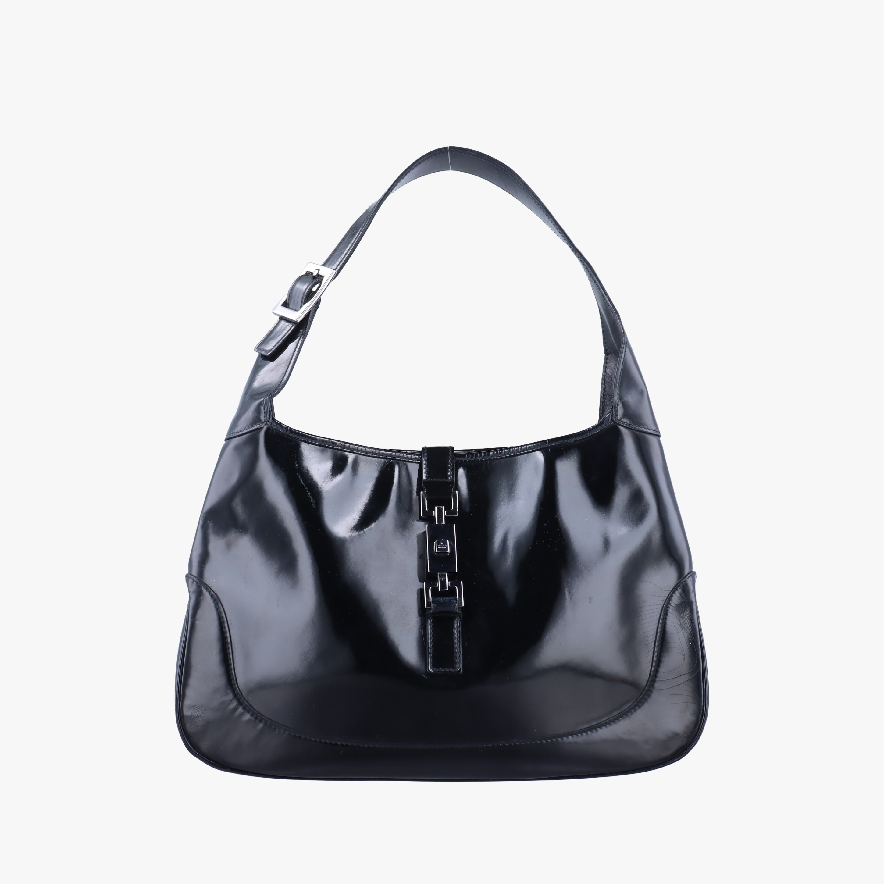 Pre-owned Gucci Jackie Black Patent 001 33 handbag | stylenewstar