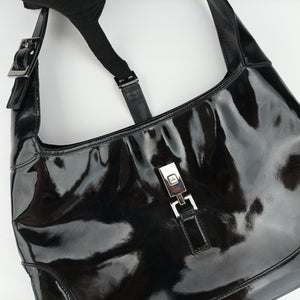 Pre-owned Gucci Jackie Black Patent 001 33 handbag | stylenewstar