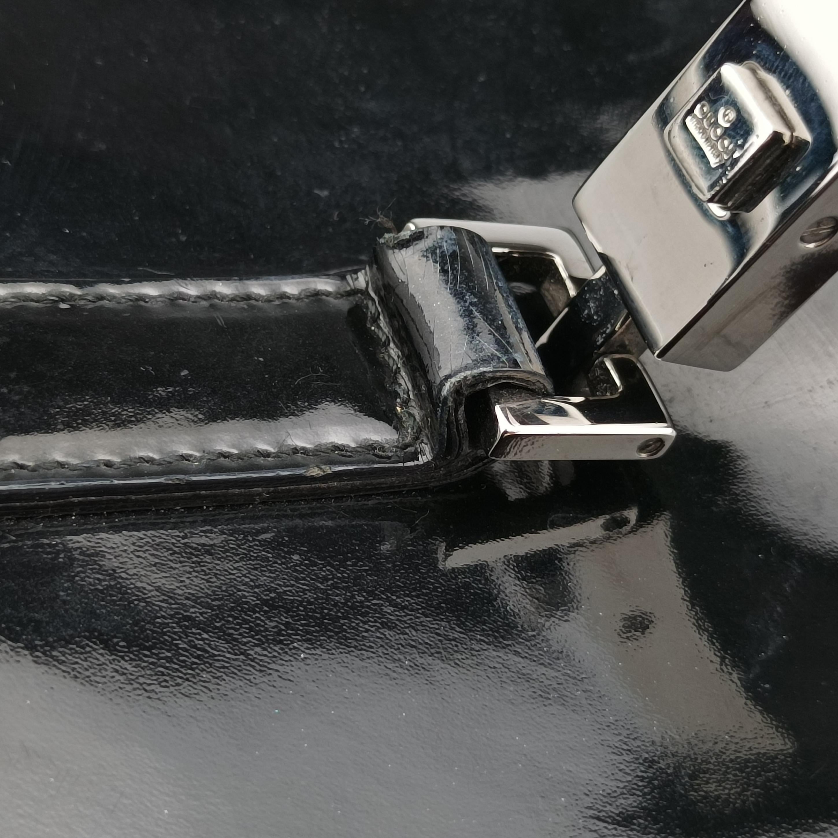 Pre-owned Gucci Jackie Black Patent 001 33 handbag | stylenewstar