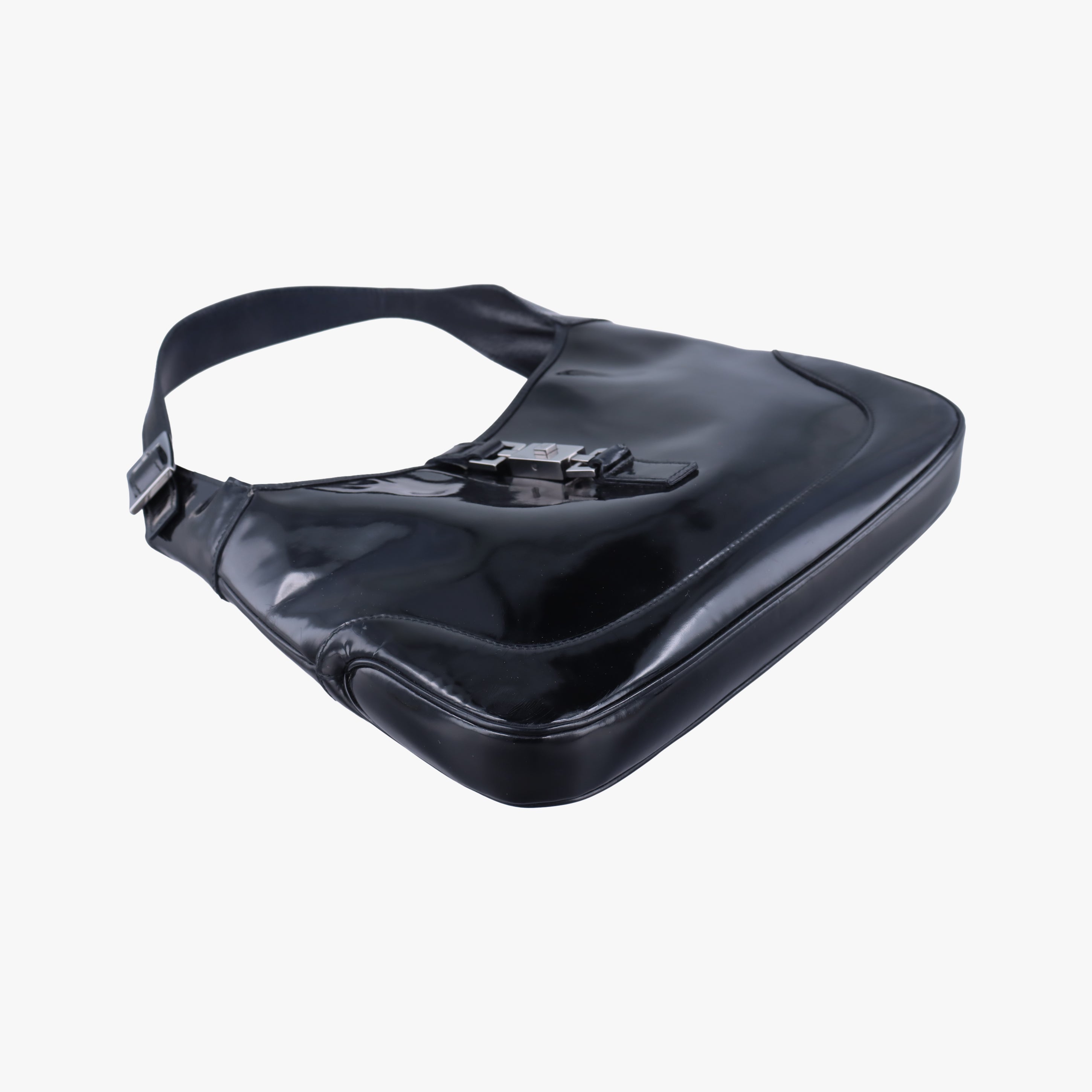 Pre-owned Gucci Jackie Black Patent 001 33 handbag | stylenewstar