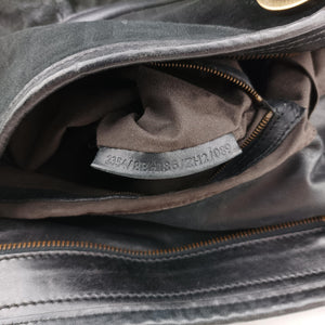 Pre-owned Fendi Zucca Print Black Suede 8BH186 handbag | stylenewstar