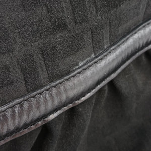 Pre-owned Fendi Zucca Print Black Suede 8BH186 handbag | stylenewstar