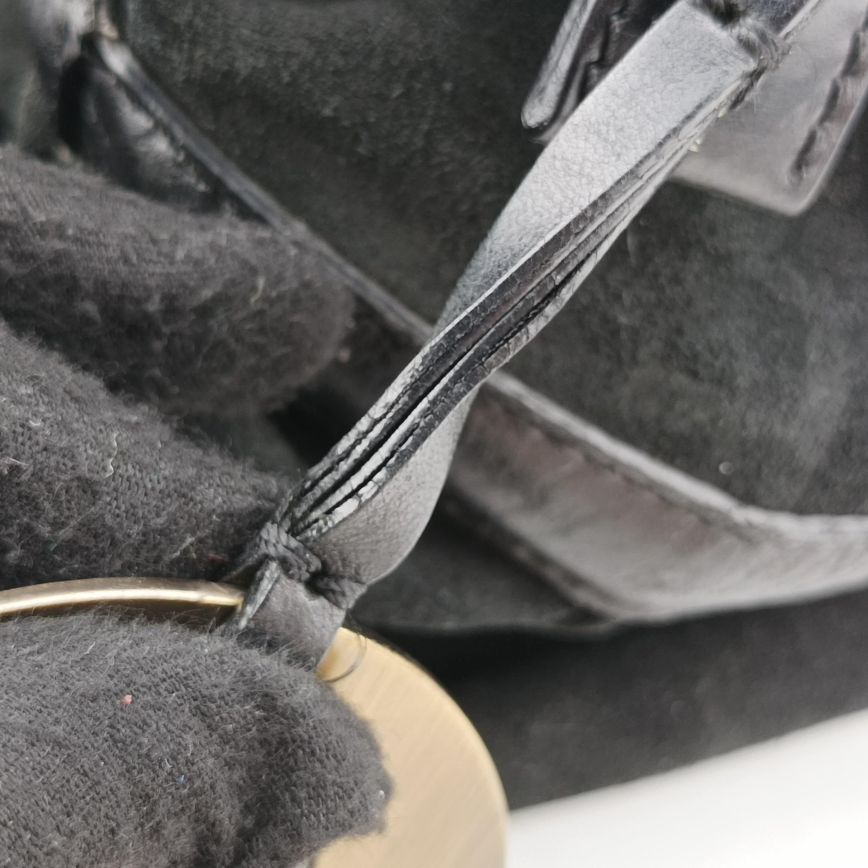 Pre-owned Fendi Zucca Print Black Suede 8BH186 handbag | stylenewstar