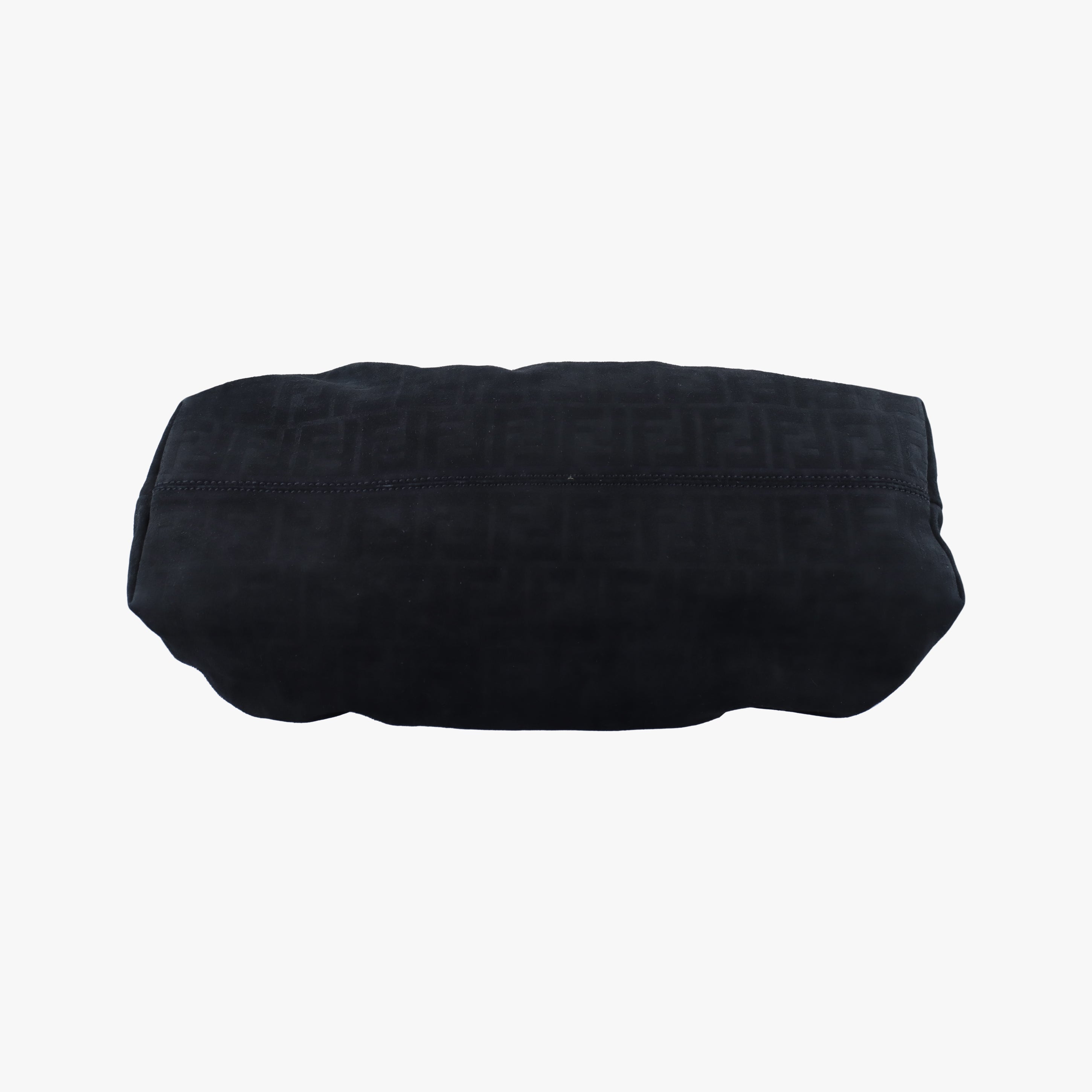 Pre-owned Fendi Zucca Print Black Suede 8BH186 handbag | stylenewstar