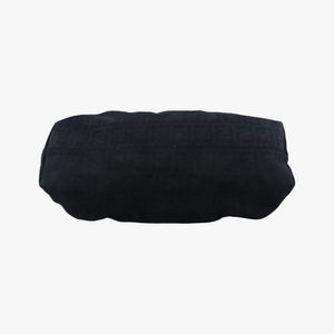 Pre-owned Fendi Zucca Print Black Suede 8BH186 handbag | stylenewstar