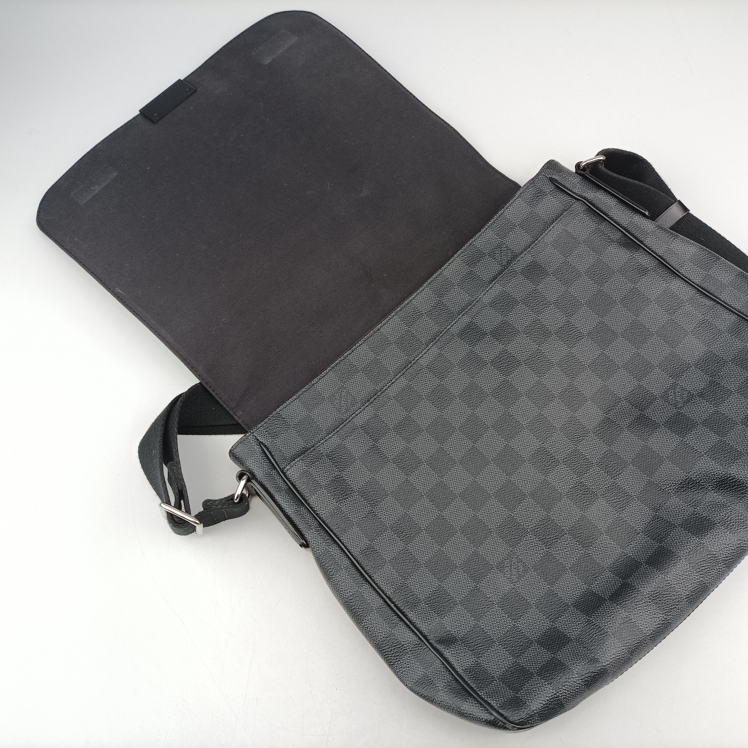 Vintage Louis Vuitton DANIEL MM Noir Damier Graphite N58029 shoulderbag | stylenewstar