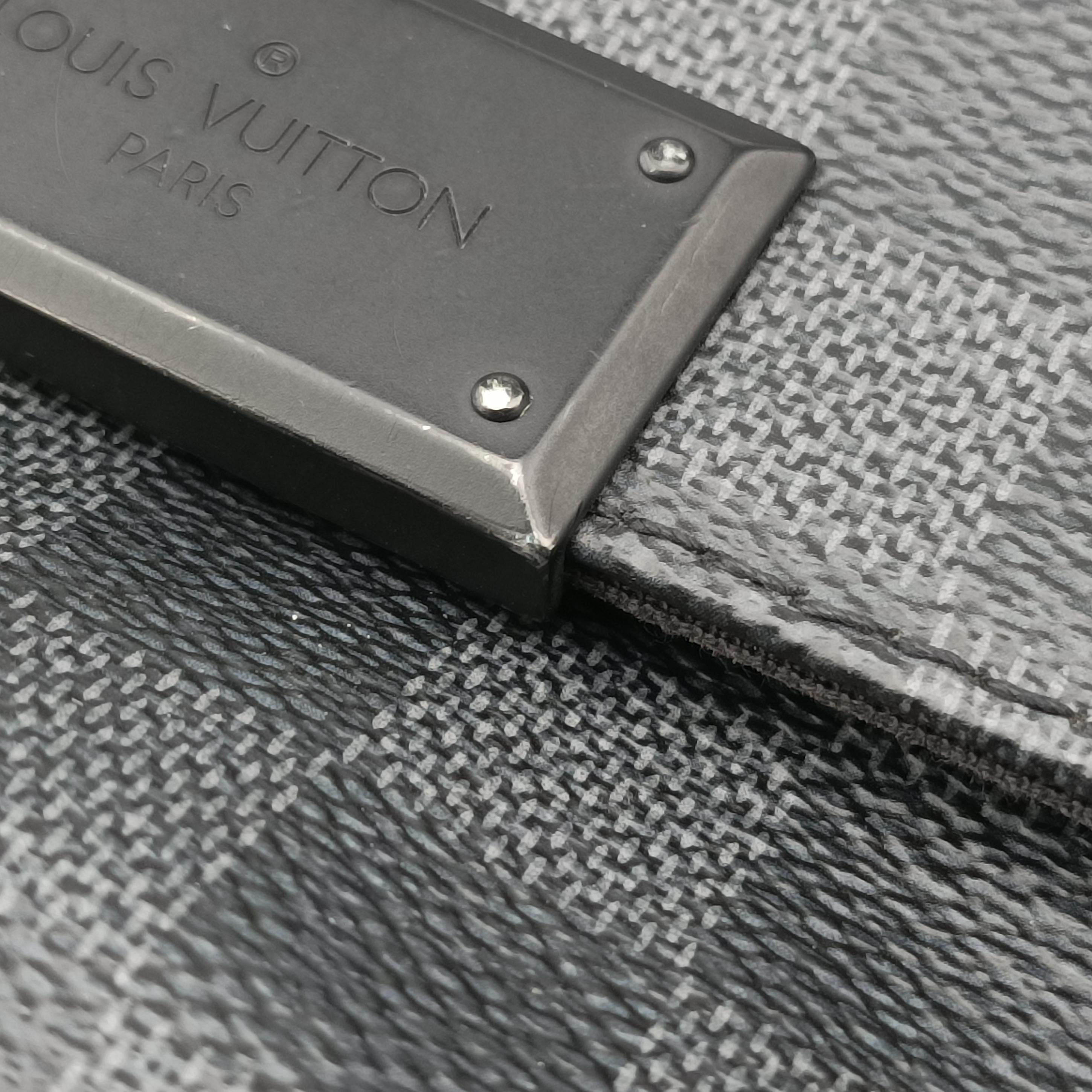 Vintage Louis Vuitton DANIEL MM Noir Damier Graphite N58029 shoulderbag | stylenewstar