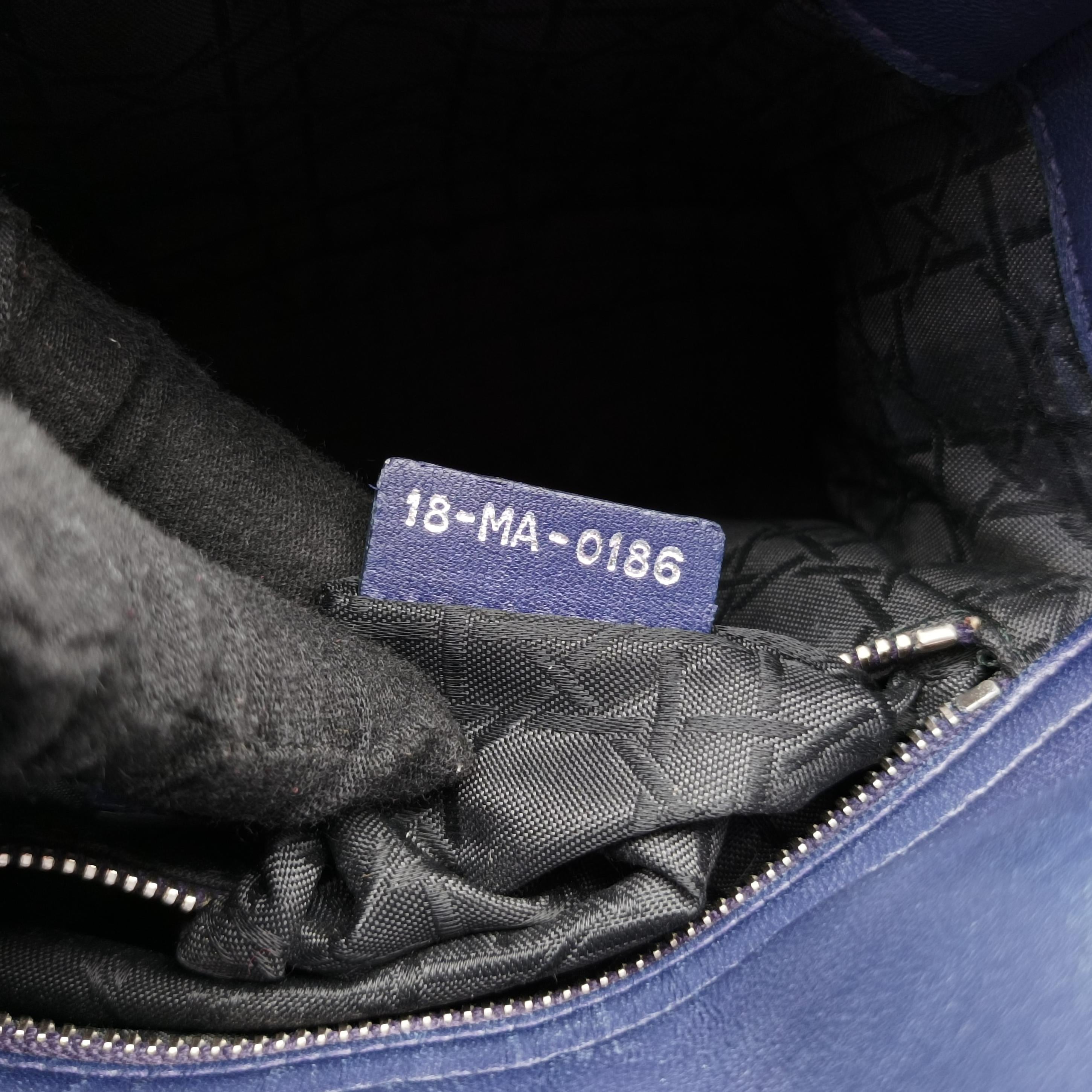 Vintage Christian Dior Lady Dior Navy lambskin  shoulderbag | stylenewstar