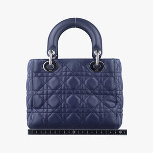 Vintage Christian Dior Lady Dior Navy lambskin  shoulderbag | stylenewstar