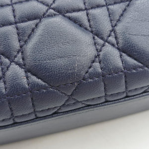 Vintage Christian Dior Lady Dior Navy lambskin  shoulderbag | stylenewstar