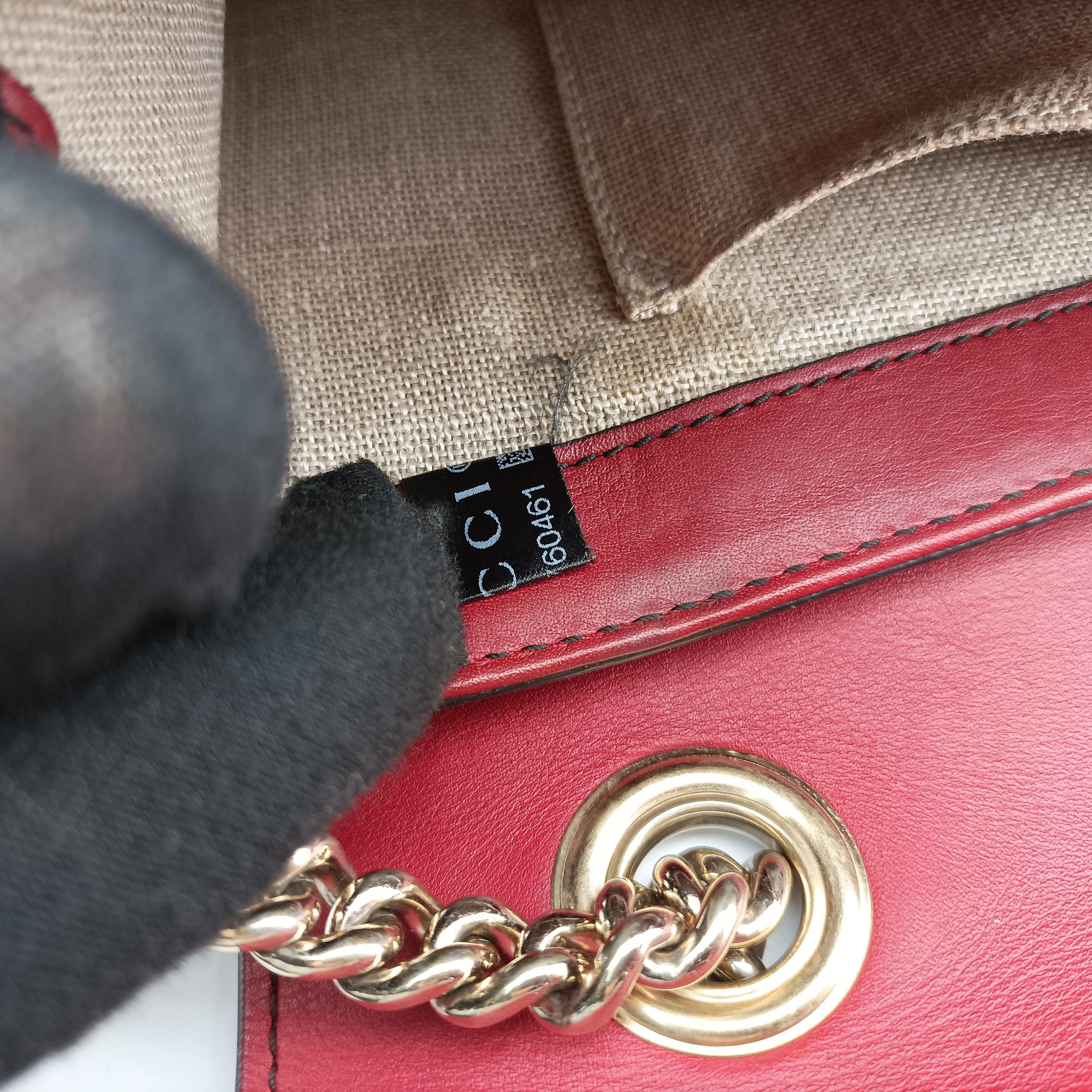 Secondhand Gucci Emily Red Leather 449635 shoulderbag | stylenewstar