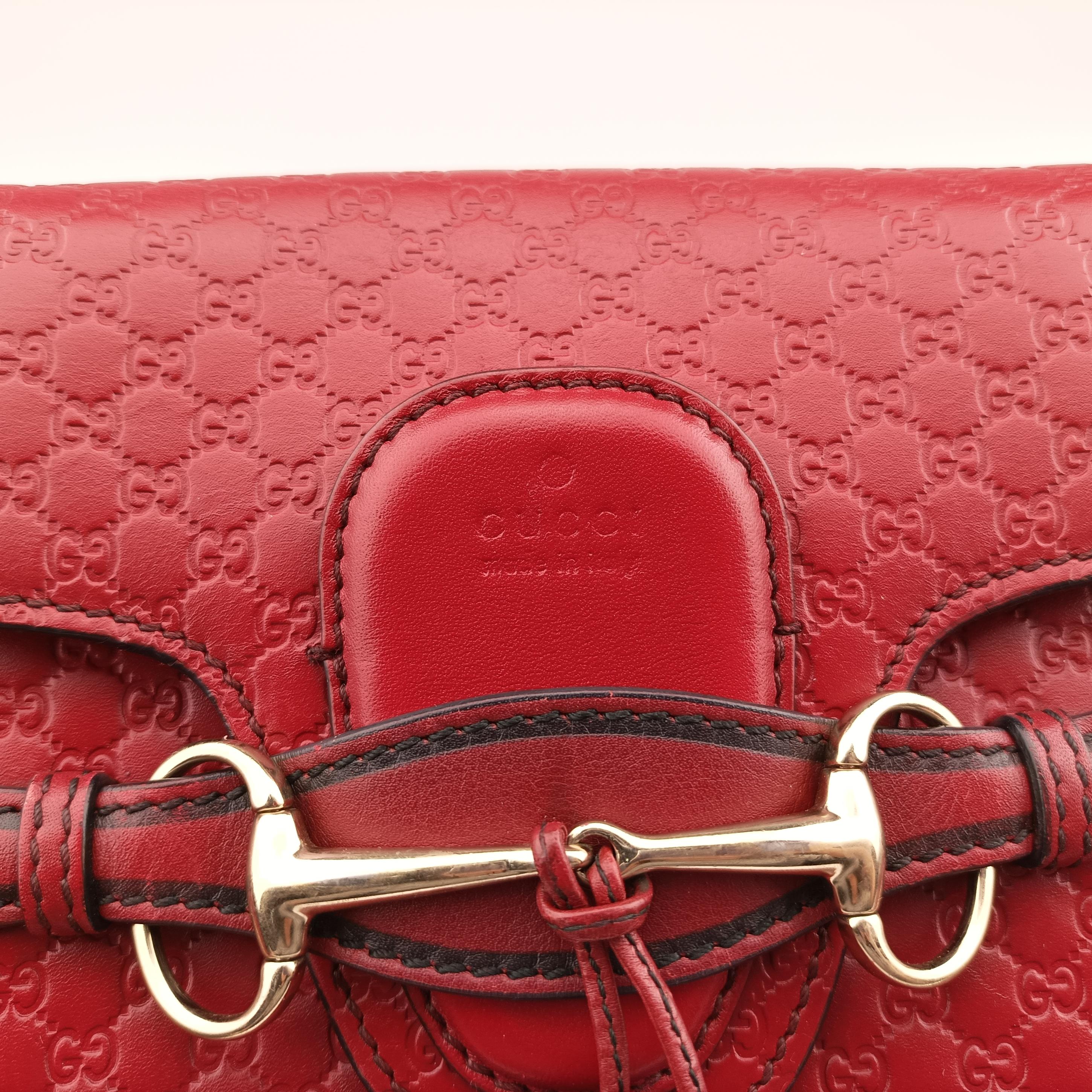 Secondhand Gucci Emily Red Leather 449635 shoulderbag | stylenewstar