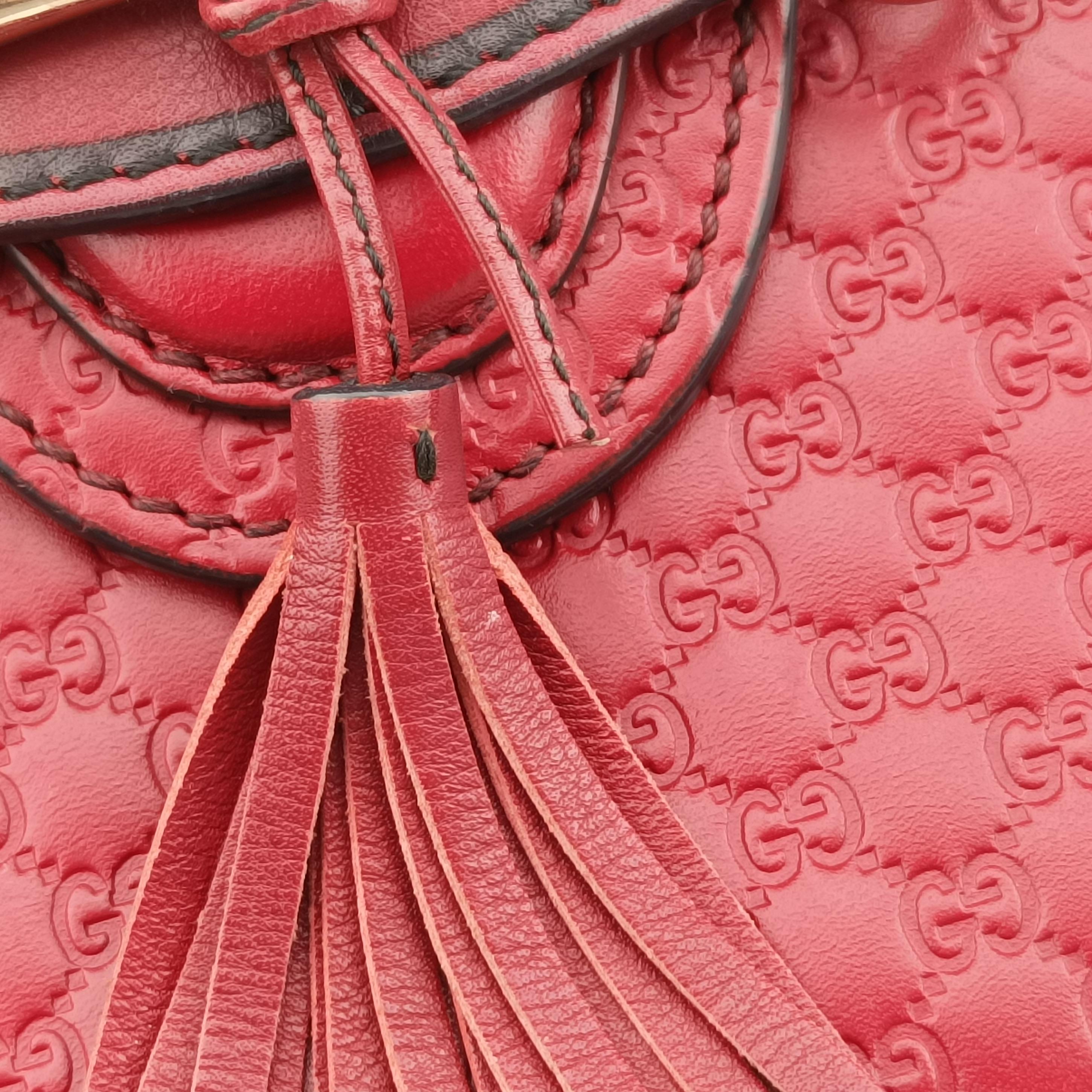 Secondhand Gucci Emily Red Leather 449635 shoulderbag | stylenewstar