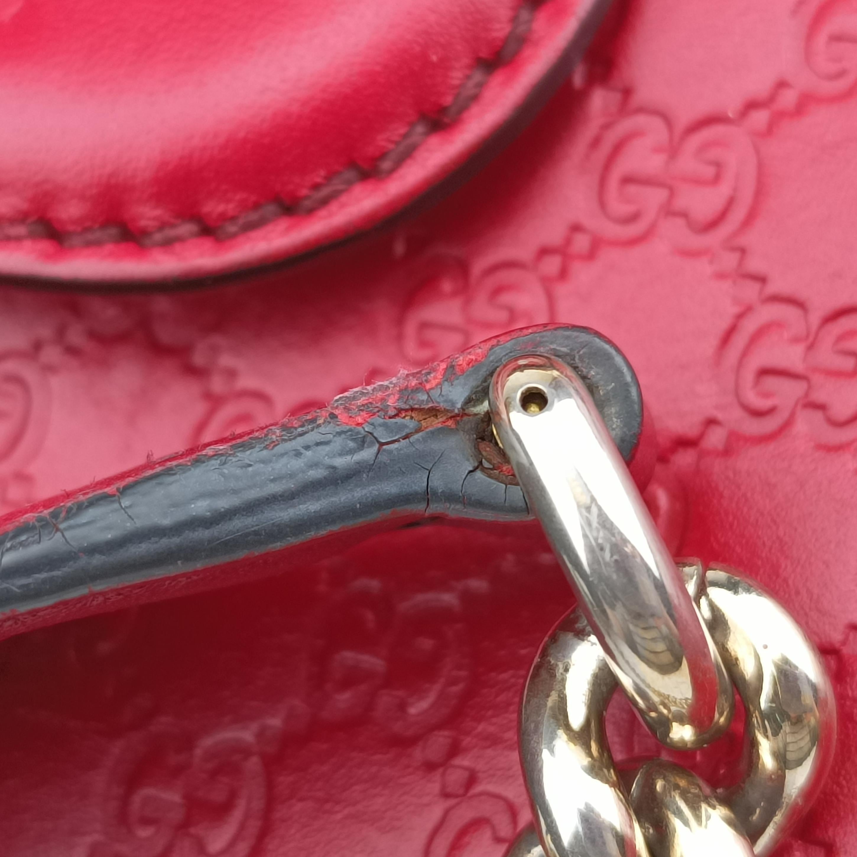 Secondhand Gucci Emily Red Leather 449635 shoulderbag | stylenewstar