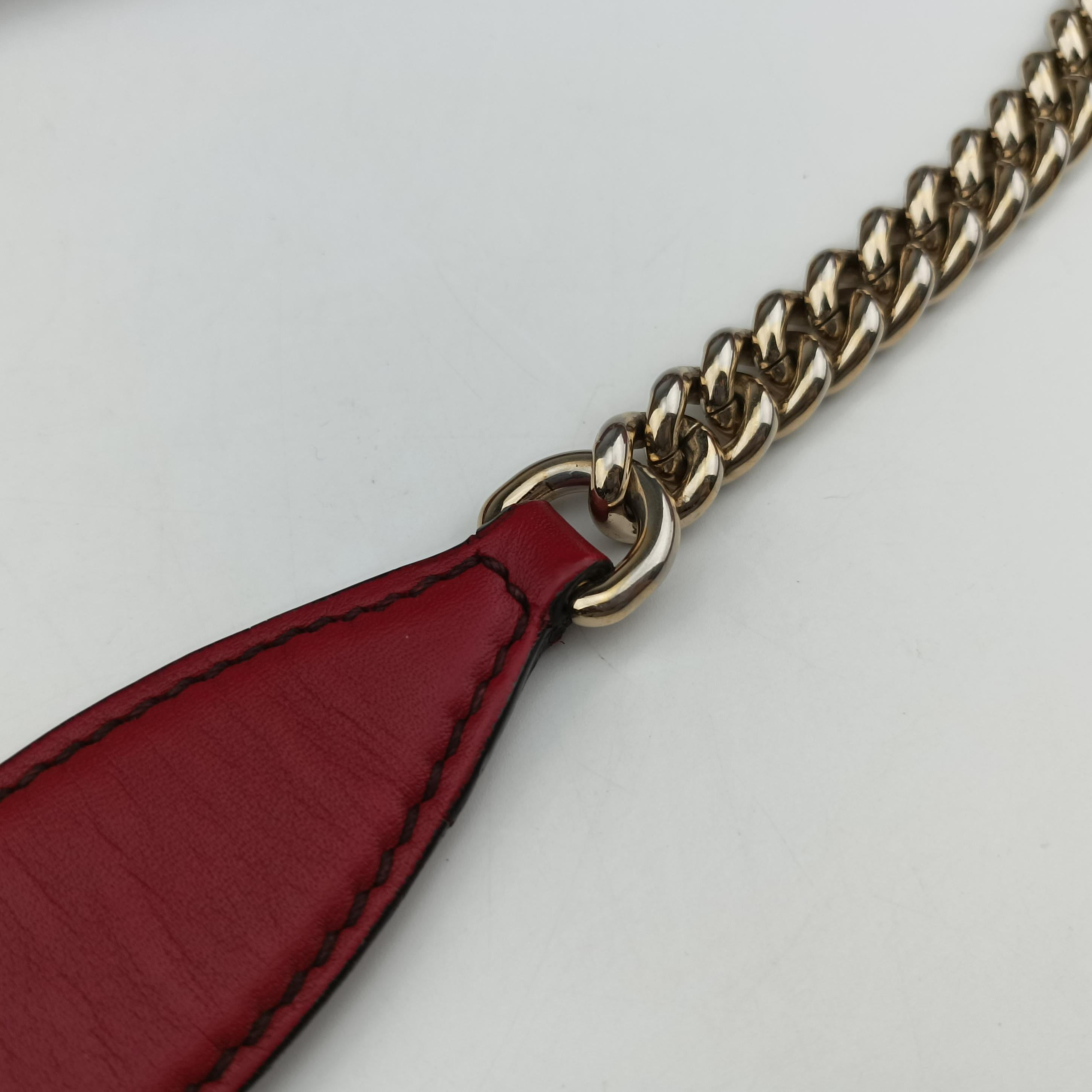 Secondhand Gucci Emily Red Leather 449635 shoulderbag | stylenewstar
