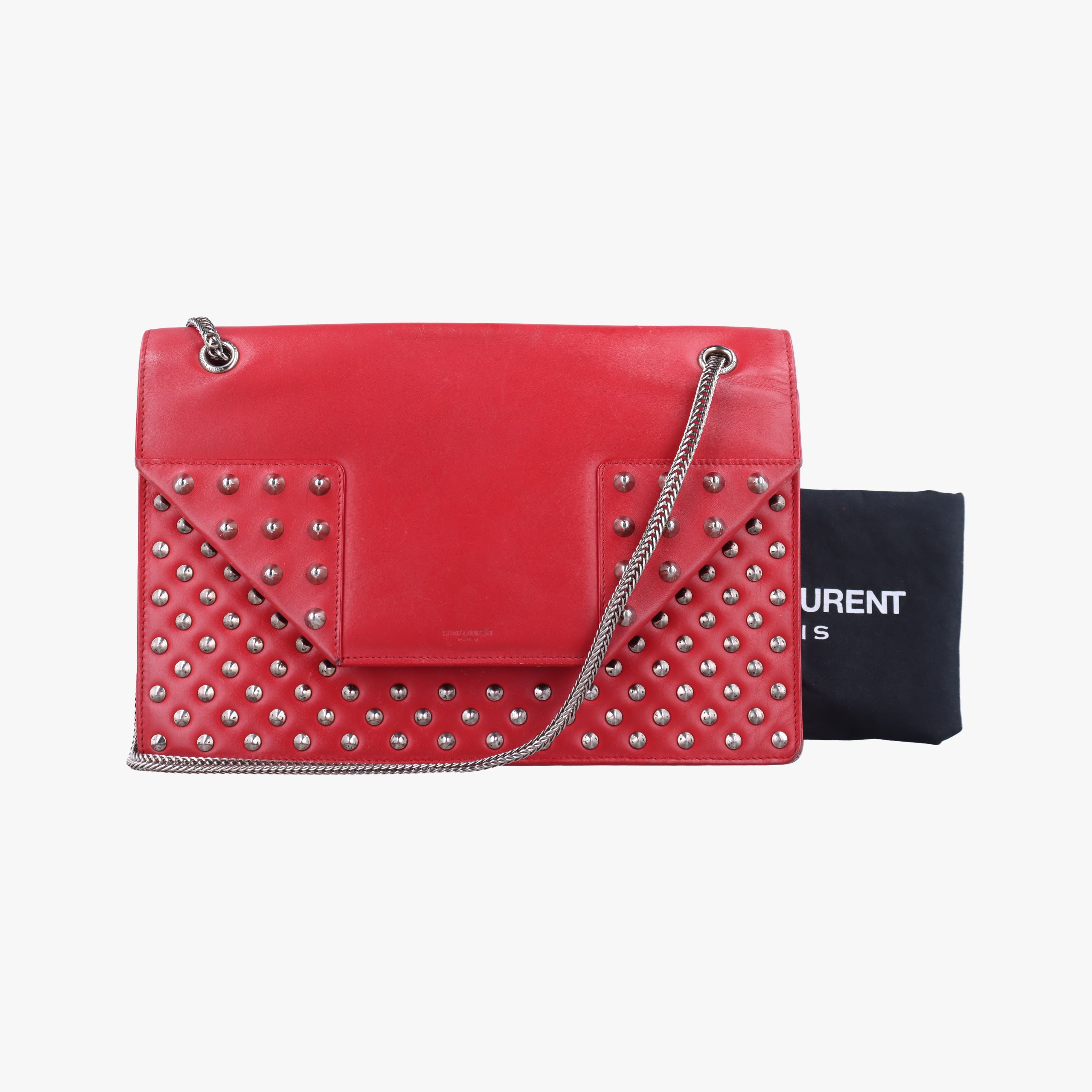 Pre-owned Yves Saint Laurent Betty Red Leather 315680 shoulderbag | stylenewstar