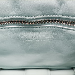 Pre-owned Bottega Veneta The Chain Cassette Blue lambskin  shoulderbag | stylenewstar