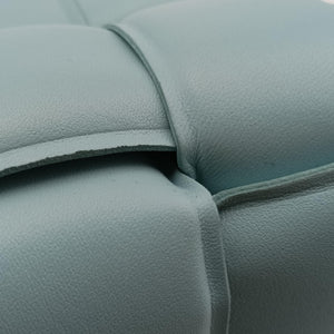 Pre-owned Bottega Veneta The Chain Cassette Blue lambskin  shoulderbag | stylenewstar