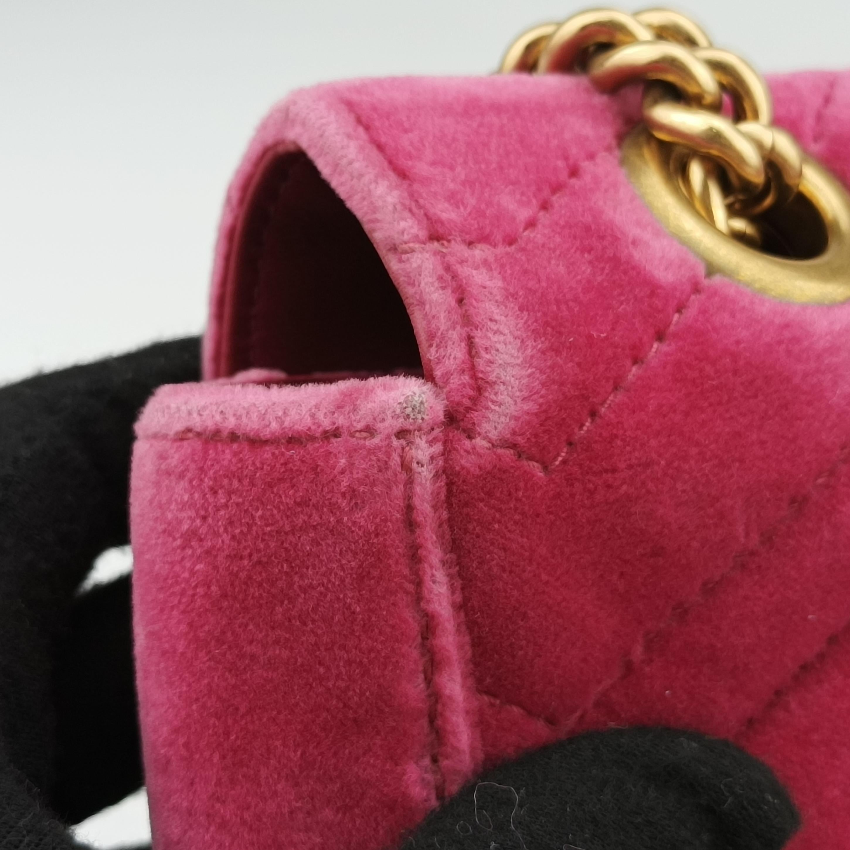 Pre-owned Gucci GG Marmont Pink velour 443497 shoulderbag | stylenewstar