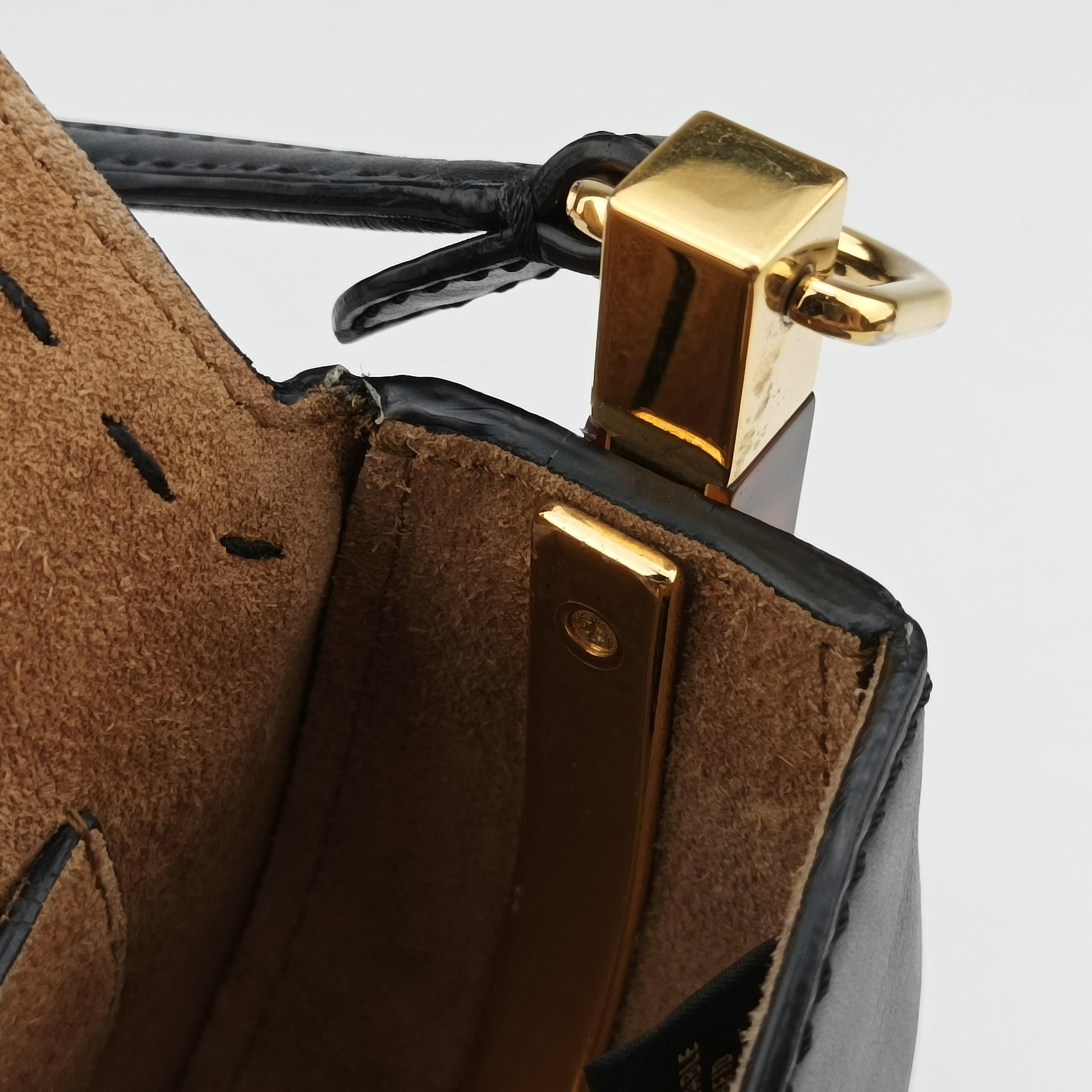 Vintage Fendi Moonlight Black Leather 8BT346 shoulderbag | stylenewstar