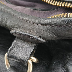 Pre-owned Givenchy Pandora Black Leather  shoulderbag | stylenewstar