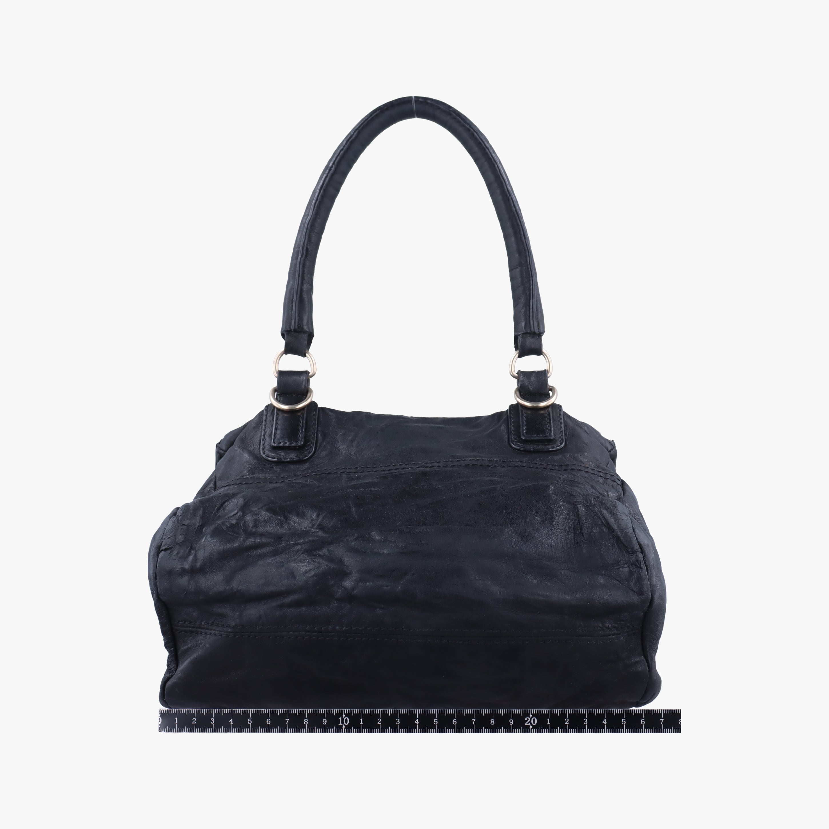 Pre-owned Givenchy Pandora Black Leather  shoulderbag | stylenewstar