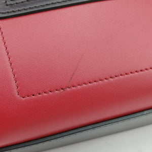 Vintage Celine luggage nano shopper Black×Red×Burgundy Leather  shoulderbag | stylenewstar