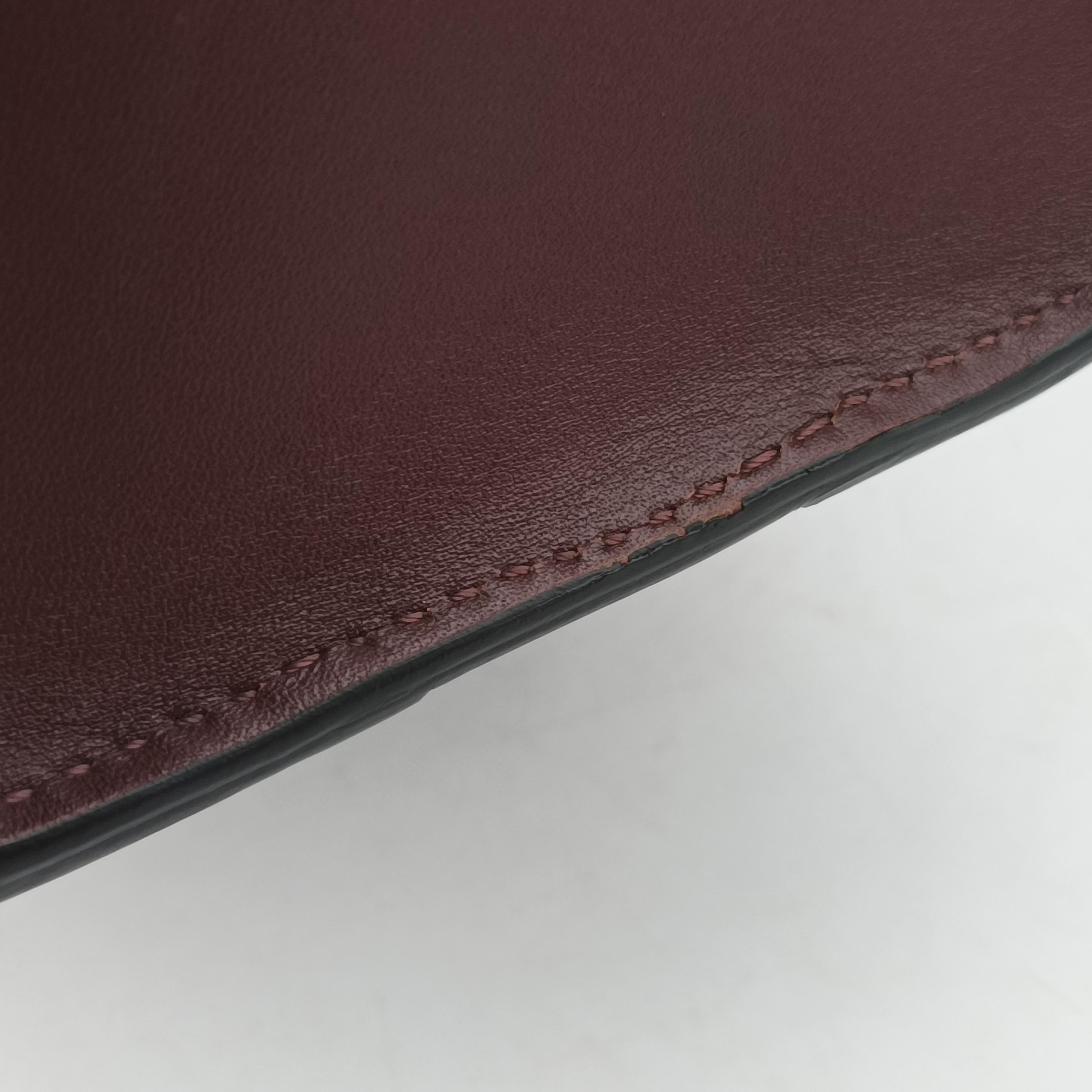 Vintage Celine luggage nano shopper Black×Red×Burgundy Leather  shoulderbag | stylenewstar