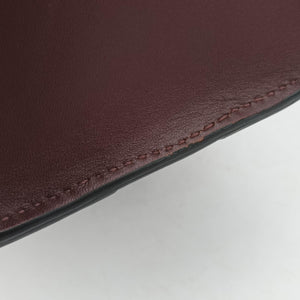 Vintage Celine luggage nano shopper Black×Red×Burgundy Leather  shoulderbag | stylenewstar