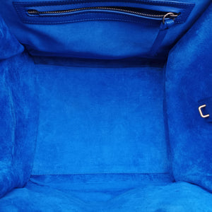 Pre-owned Celine Luggage Square Phantom Blue Leather  handbag | stylenewstar