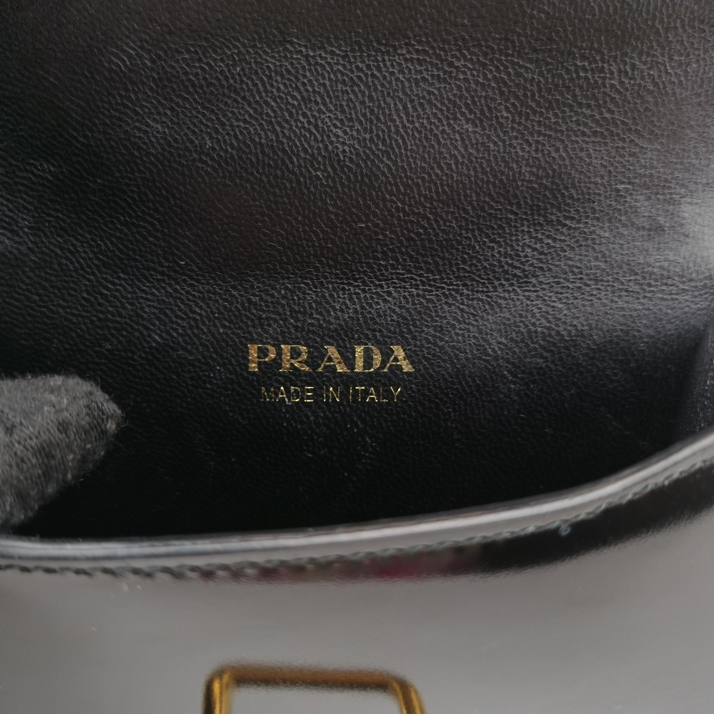Pre-owned Prada Cahier Black Leather  shoulderbag | stylenewstar