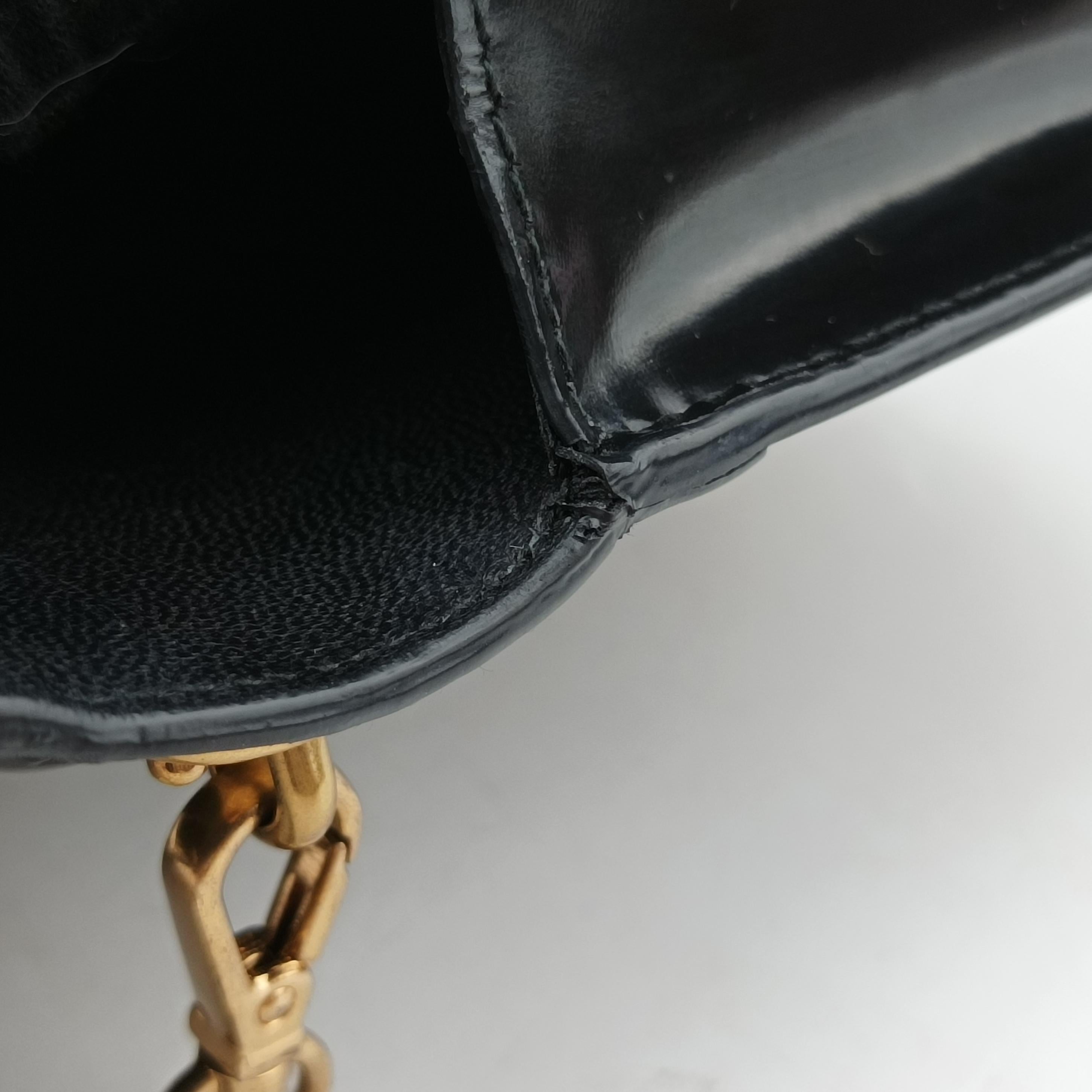 Pre-owned Prada Cahier Black Leather  shoulderbag | stylenewstar