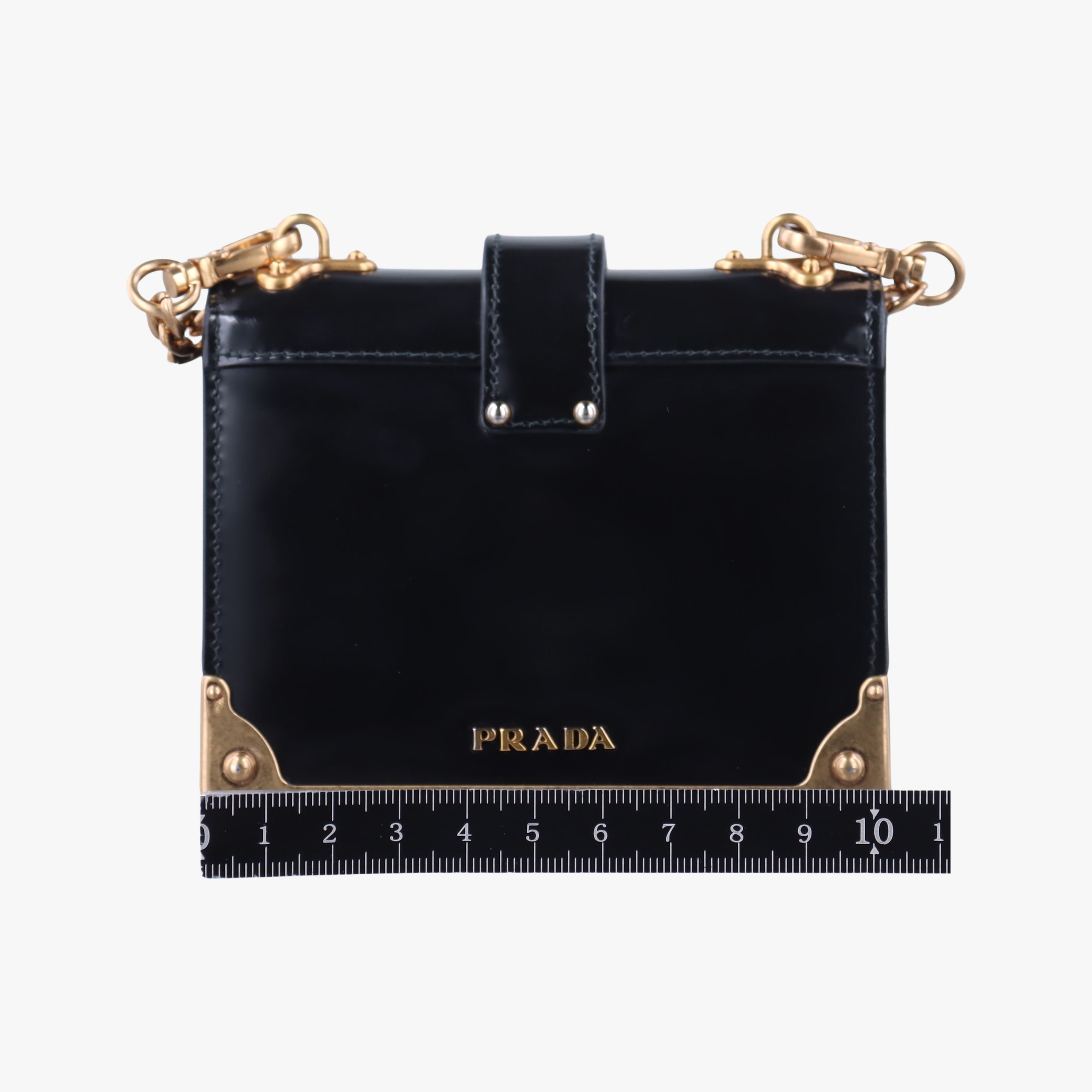 Pre-owned Prada Cahier Black Leather  shoulderbag | stylenewstar