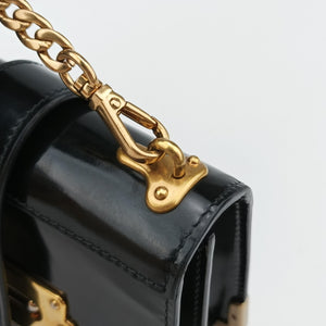 Pre-owned Prada Cahier Black Leather  shoulderbag | stylenewstar