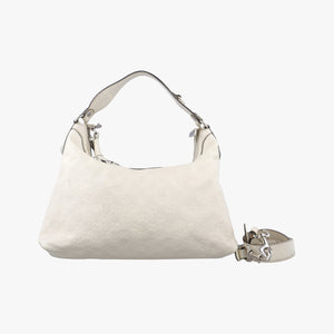 Secondhand Gucci Horsebit Creole Hobo White Leather 145826 shoulderbag | stylenewstar