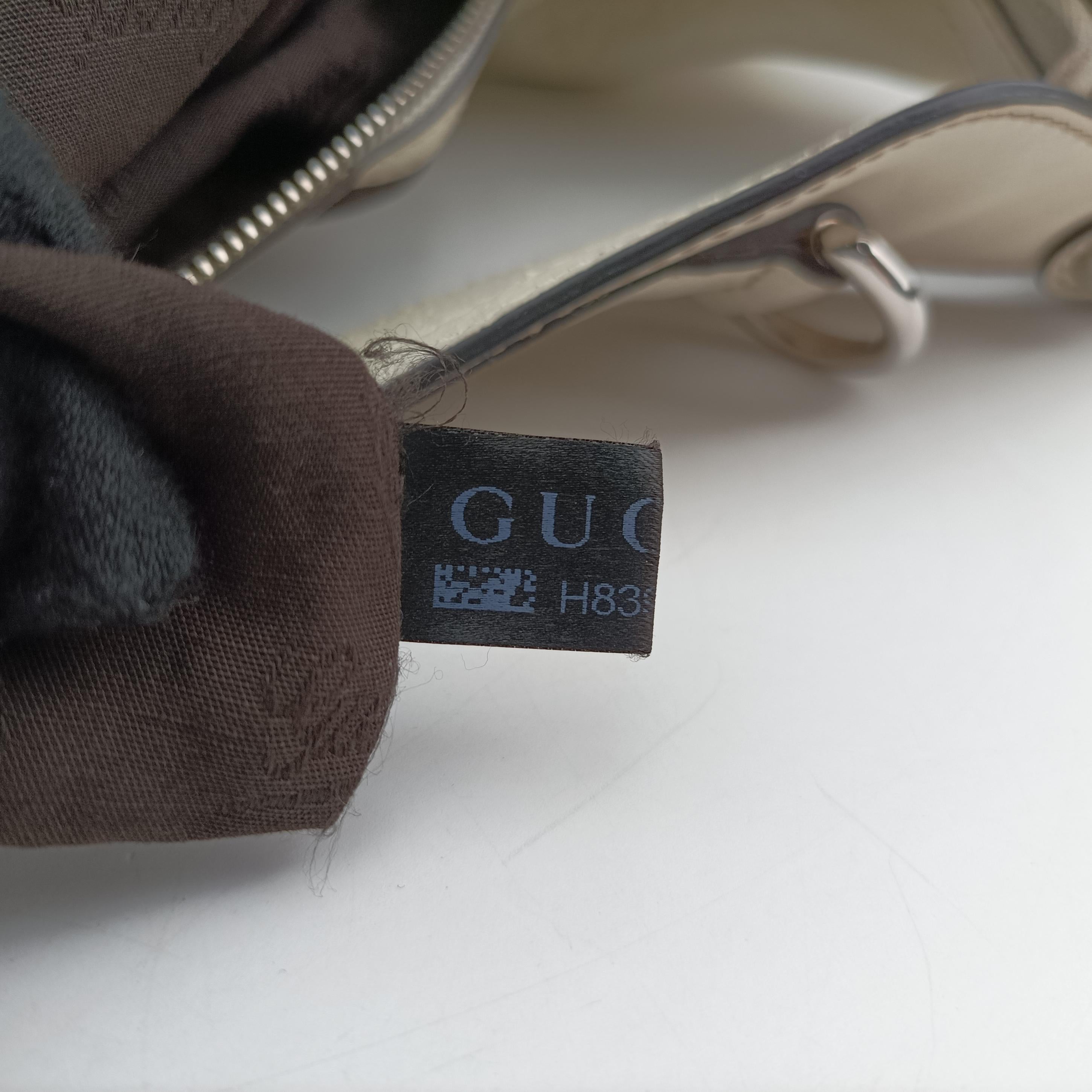 Secondhand Gucci Horsebit Creole Hobo White Leather 145826 shoulderbag | stylenewstar