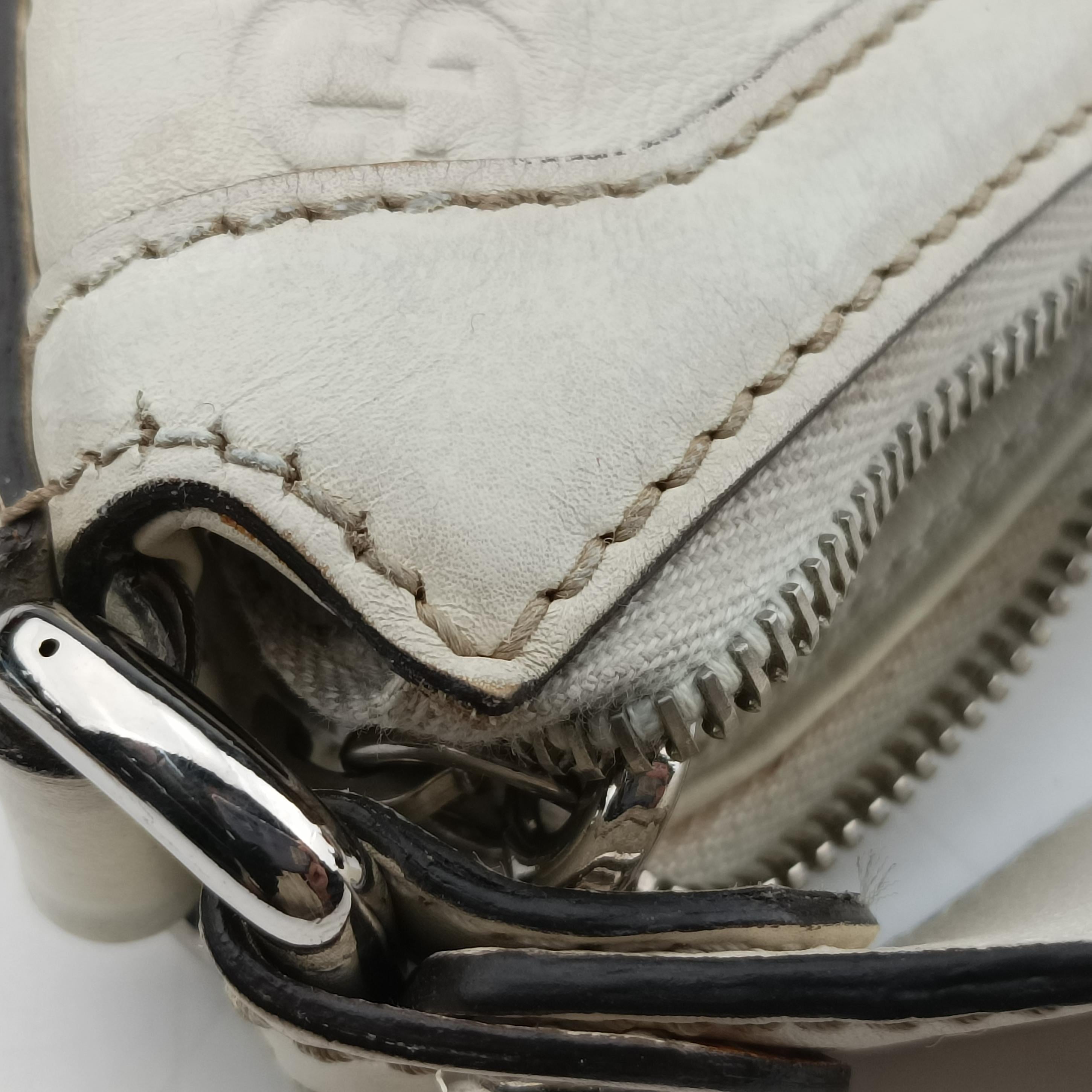 Secondhand Gucci Horsebit Creole Hobo White Leather 145826 shoulderbag | stylenewstar