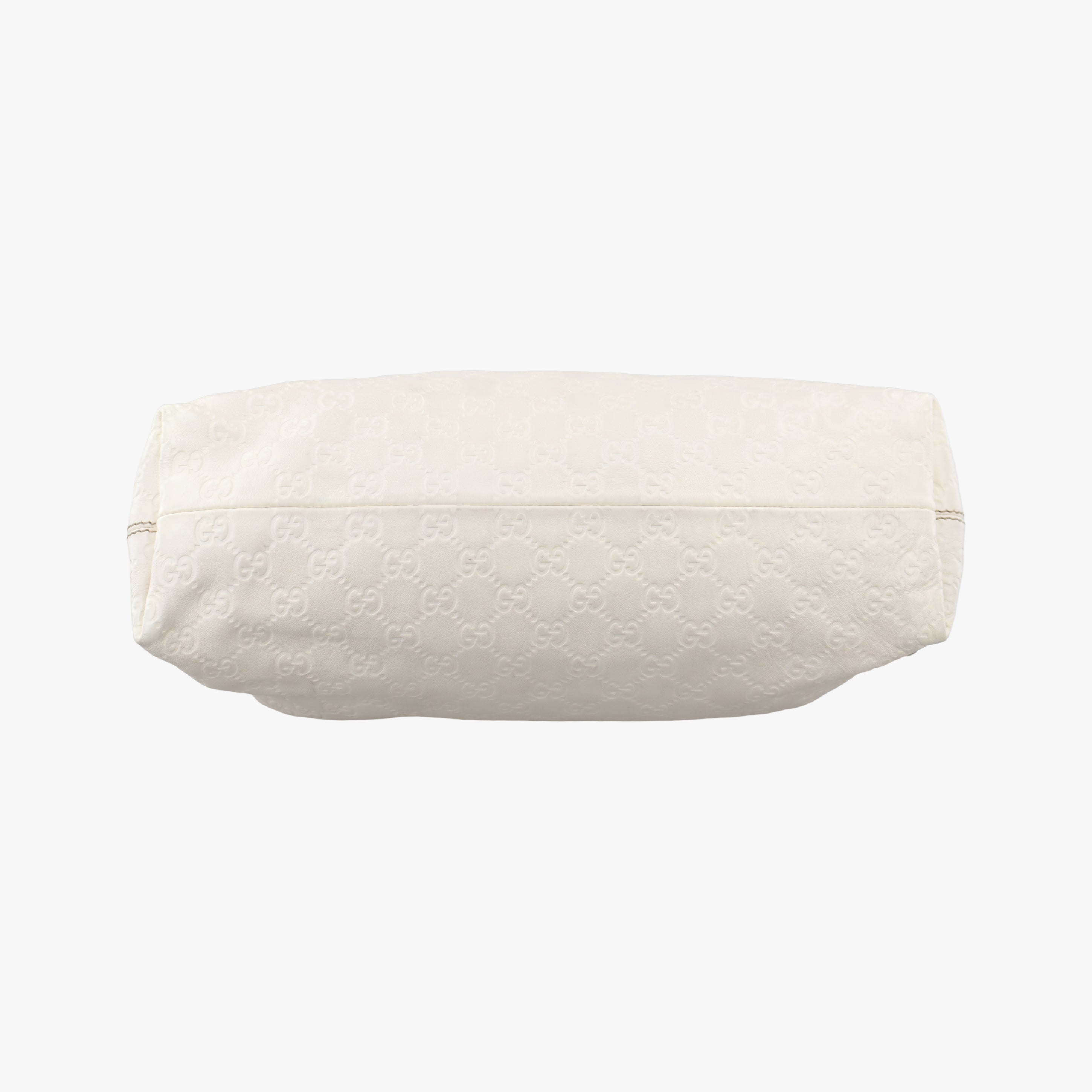 Secondhand Gucci Horsebit Creole Hobo White Leather 145826 shoulderbag | stylenewstar