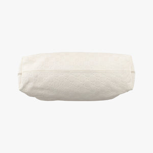 Secondhand Gucci Horsebit Creole Hobo White Leather 145826 shoulderbag | stylenewstar