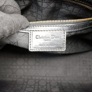 Pre-owned Christian Dior Lady Dior Black Patent  shoulderbag | stylenewstar