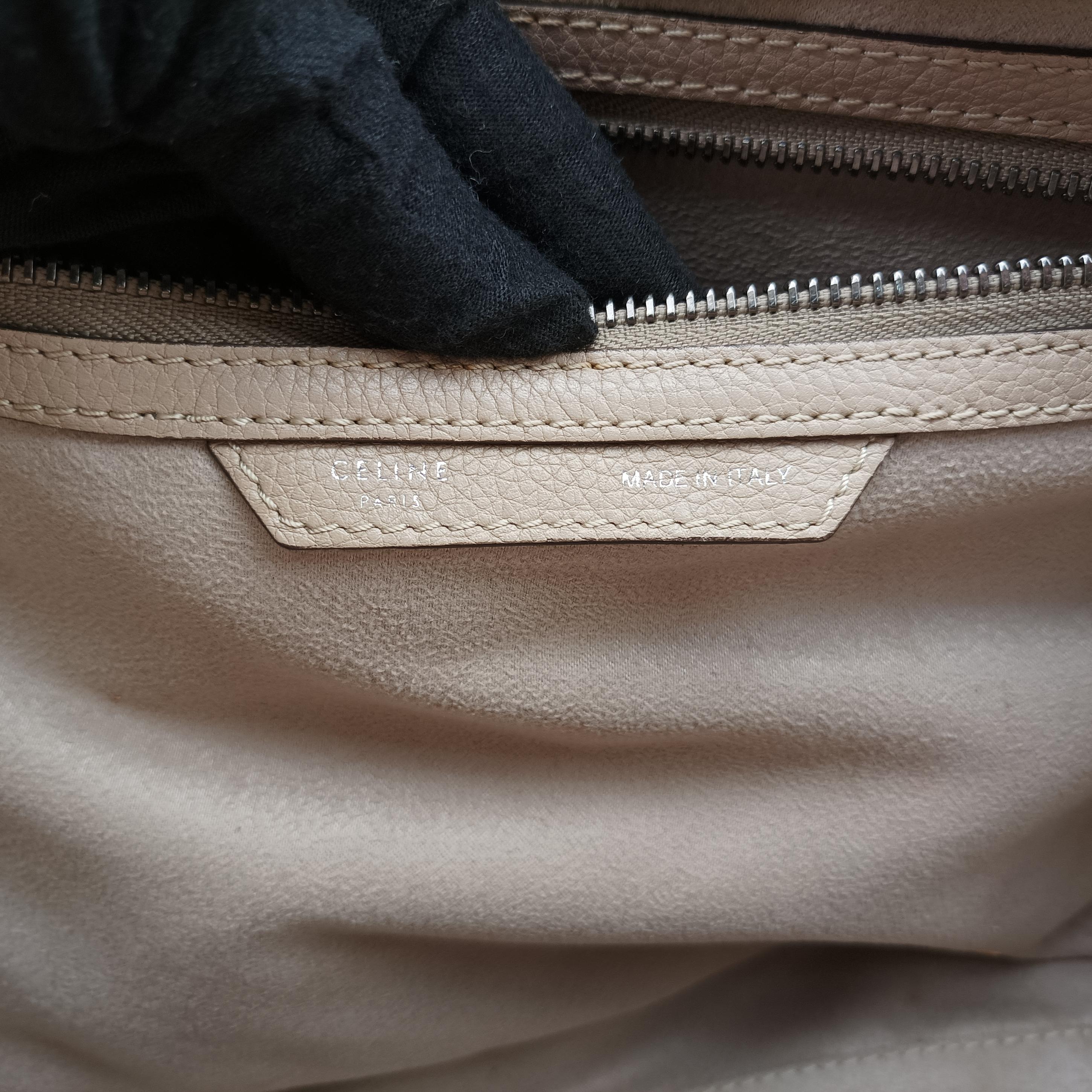 Secondhand Celine luggage mini shopper Grey leather  handbag | stylenewstar