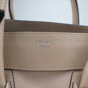 Secondhand Celine luggage mini shopper Grey leather  handbag | stylenewstar