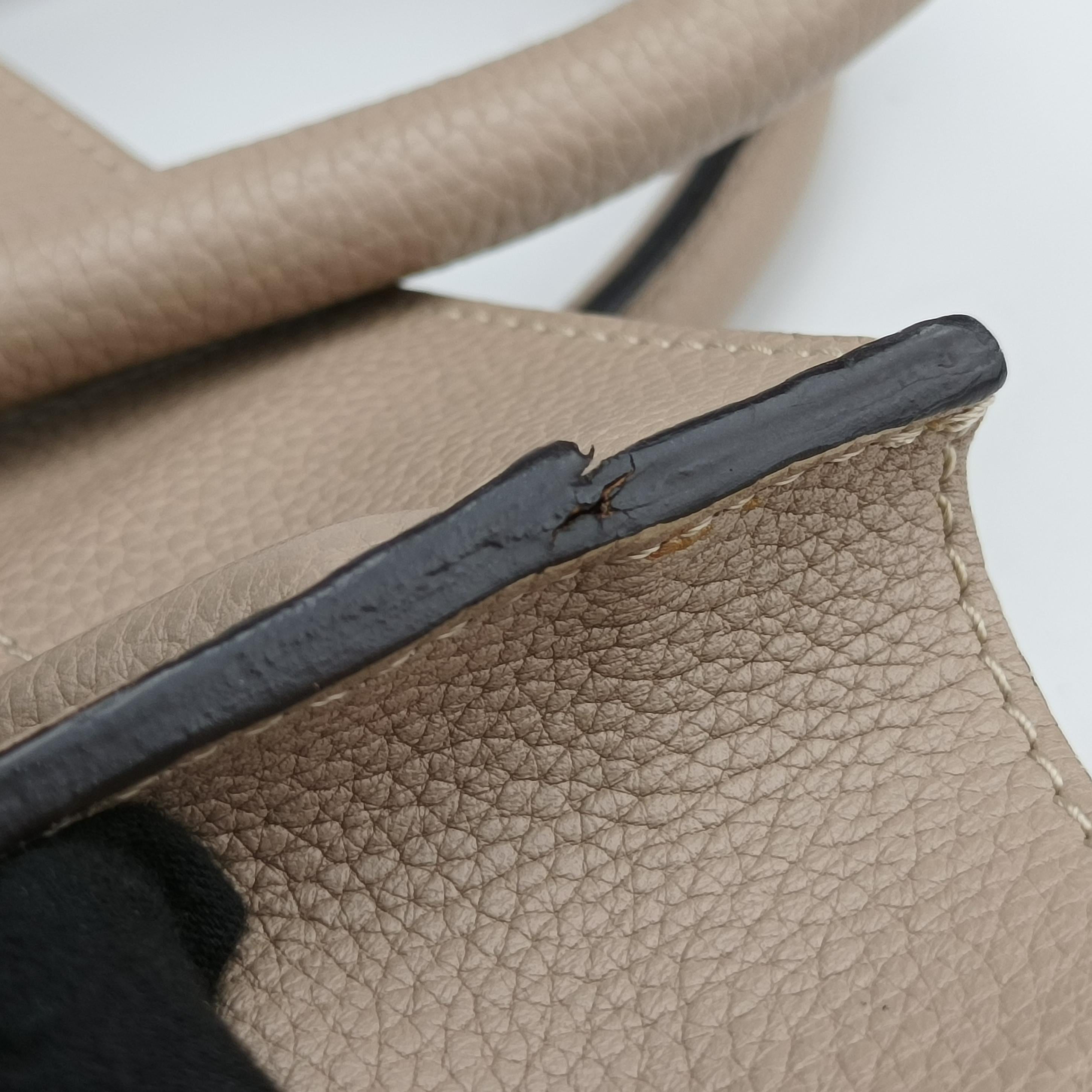 Secondhand Celine luggage mini shopper Grey leather  handbag | stylenewstar